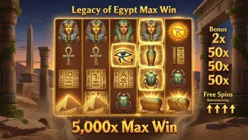 Ancient Egypt Winnings: How the Legacy of Egypt Max Win Works, Including the Max Win Bonus Feature and Bonus Multiplier Slot